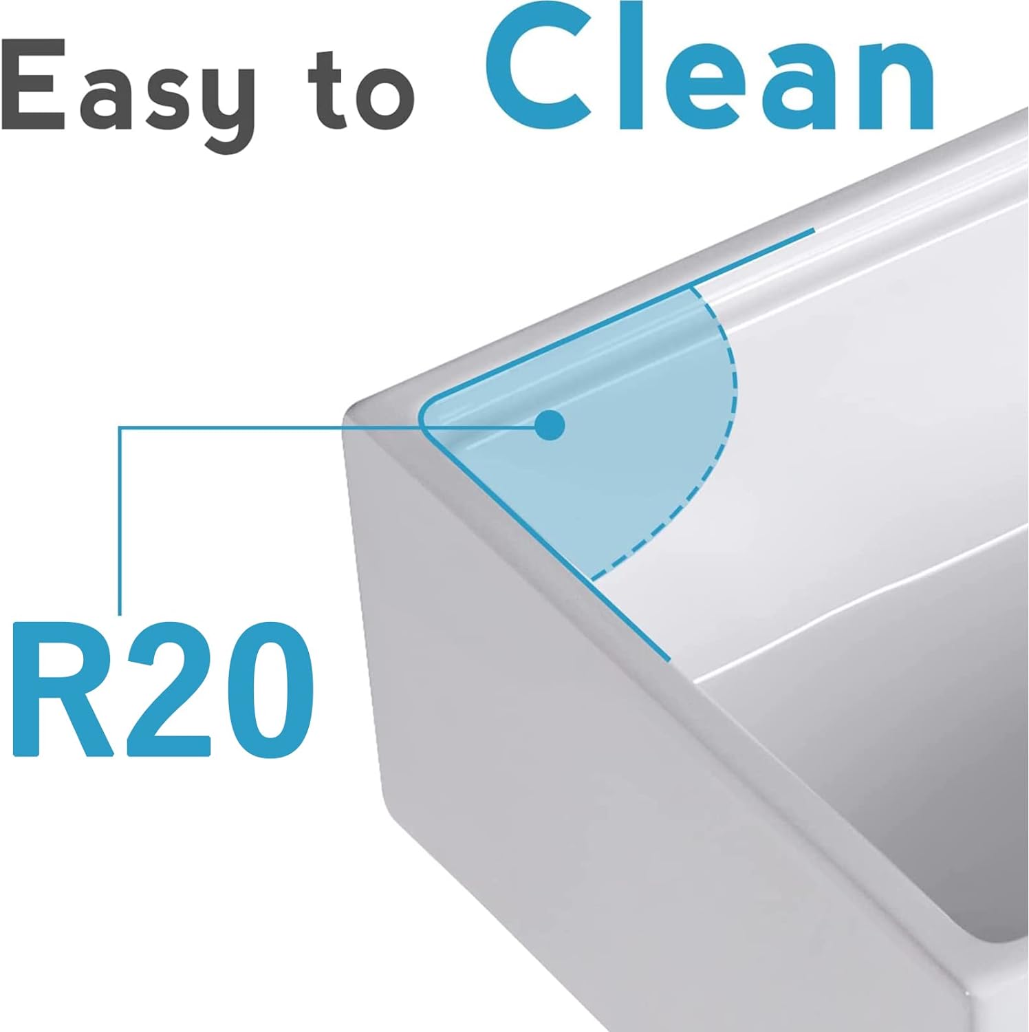 33" x 20" x 10" White Farmhouse Sink, Fireclay Porcelain Single Bowl Apron-Front Workstation Sink, Reversible Ceramic Farm Sink with various accessories