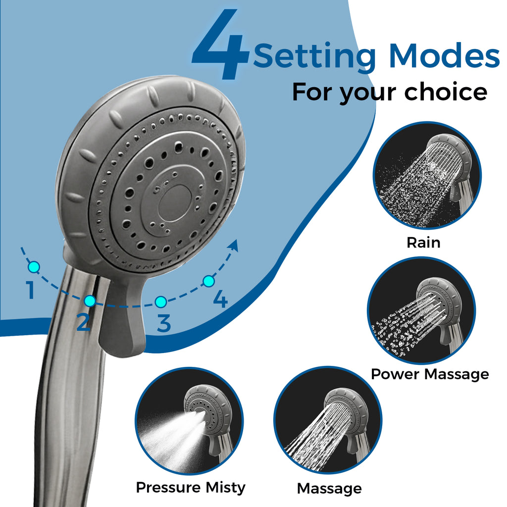 24" Slide Bar Handheld Shower Set — ADA Compliant with Anti-Slip Grip & Adjustable Height