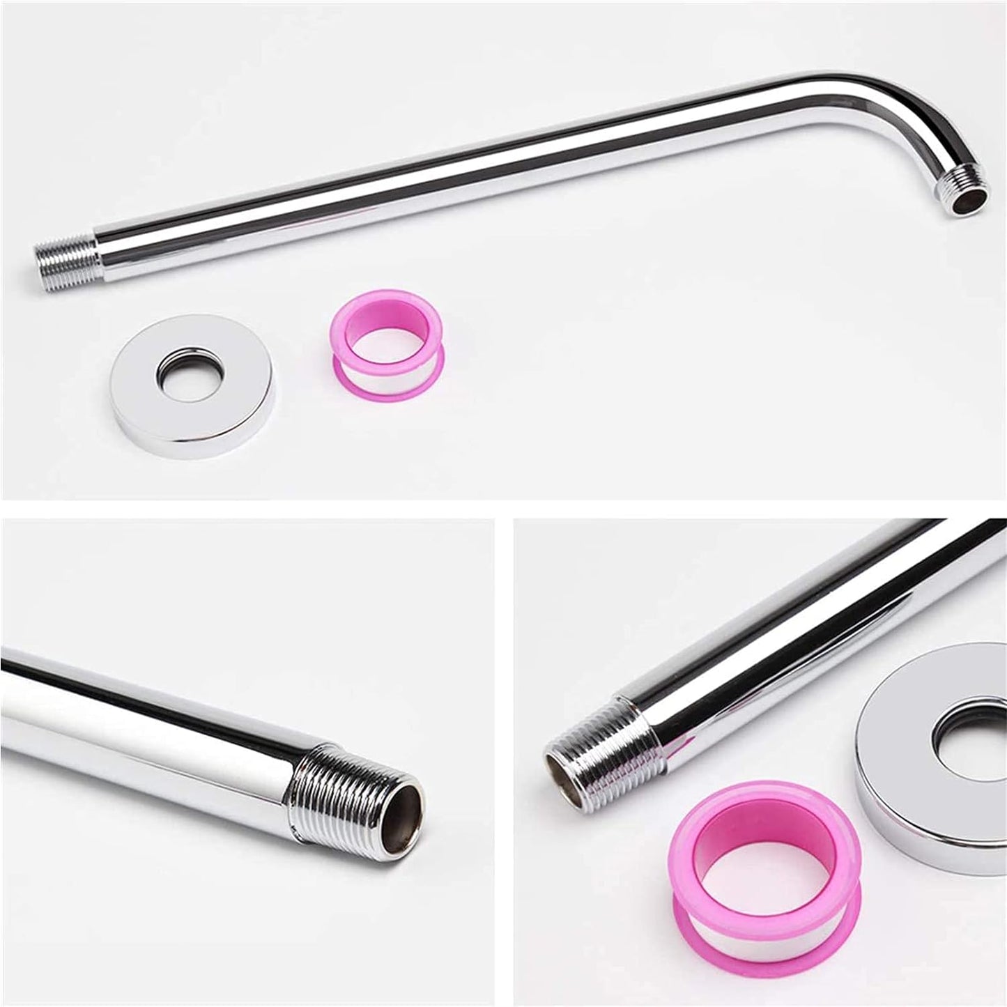 12 Inch Rain Shower Head with 16 Inch Extension Shower Arm