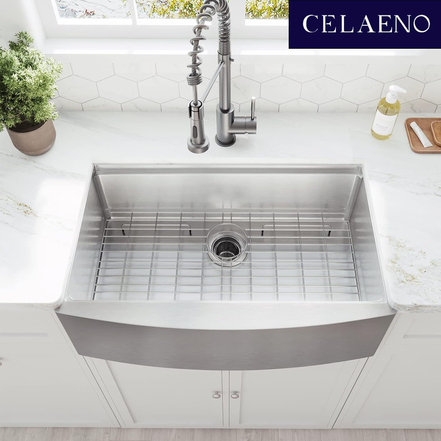 30" x 22" Inch 18 Gauge Single Bowl Stainless Steel Farmhouse Sink