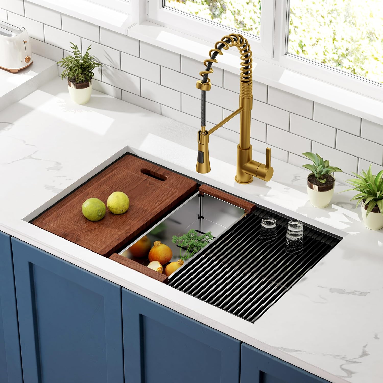 30x19 Inch Gunmetal Black Stainless Steel Undermount Kitchen Sink