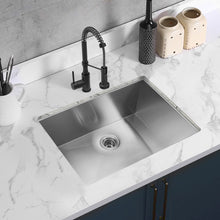 Load image into Gallery viewer, 28&quot; x 19&quot; Single Bowl Stainless Steel Undermount Kitchen Sink (18 Gauge) ｜ALWEN
