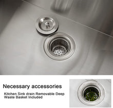 Load image into Gallery viewer, 28&quot; x 19&quot; Single Bowl Stainless Steel Undermount Kitchen Sink (18 Gauge) ｜ALWEN
