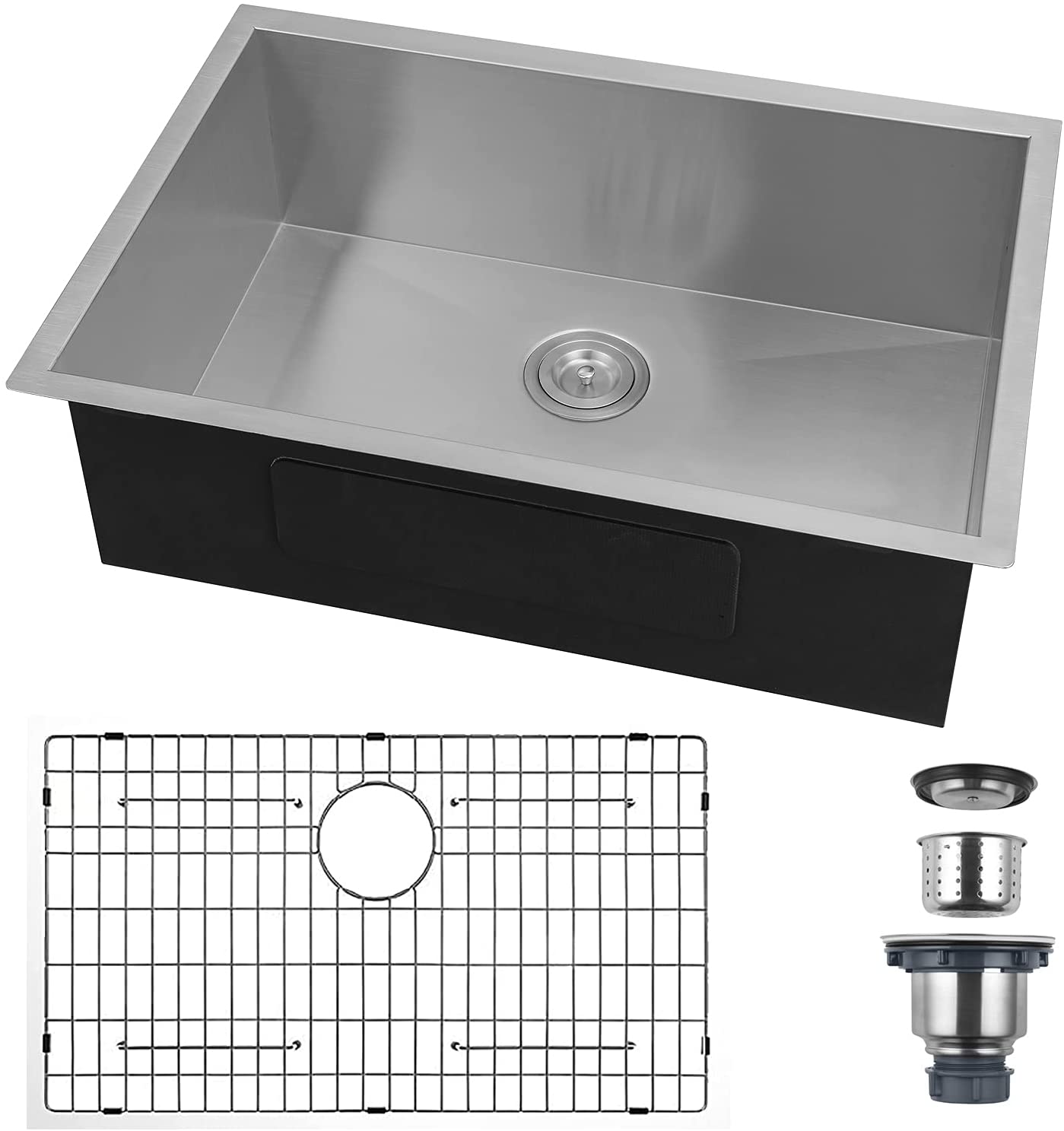 30" x 18" Single Bowl Stainless Steel Undermount Kitchen Sink (18 Gauge) ｜ALWEN