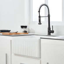 Load image into Gallery viewer, 24 X18 inch Ceramic Kitchen Sink, White Reversible Sink, Single Bowl Kitchen Sink with Bottom Grid and Basket Strainer
