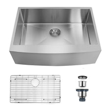 Load image into Gallery viewer, 30&quot; X 21&quot; Single Bowl Stainless Steel Farmhouse Kitchen Sink (18 Gauge) ｜ALWEN
