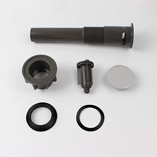 ABS Bathroom Sink Pop Up Drain with Overflow- Chrome