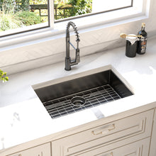 Load image into Gallery viewer, 32&quot; x 19&quot; Gunmetal Black Single Bowl Stainless Steel Undermount Kitchen Sink (16 Gauge) ｜ALWEN
