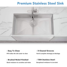 Load image into Gallery viewer, 30&quot; x 19&quot; Single Bowl Stainless Steel Undermount Workstation Kitchen Sink (18 Gauge) ｜ALWEN
