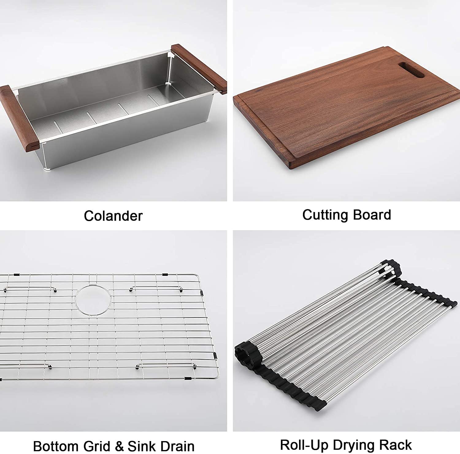 30 x 19 x 9 inch Undermount Kitchen Sink, Workstation Ledge 18 Gauge Stainless Steel Sink Modern Single Bowl Kitchen Sink