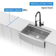 Load image into Gallery viewer, 33&quot; X 22&quot; Single Bowl Stainless Steel Farmhouse Workstation Kitchen Sink (18 Gauge) ｜ALWEN
