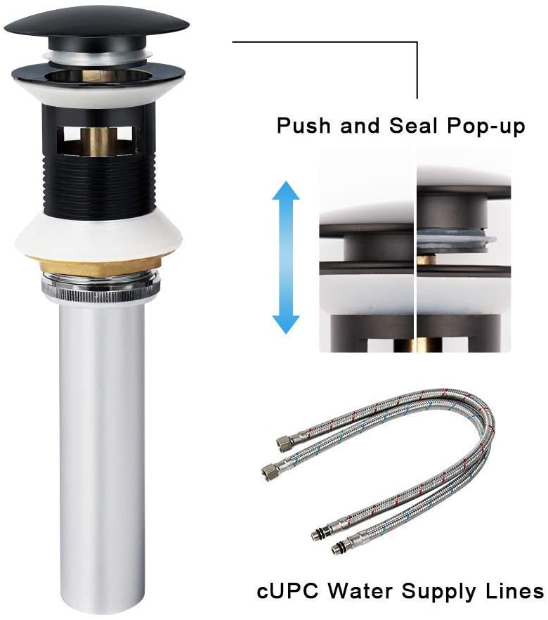 Single Hole Bathroom Faucet - MATTE BLACK（Made of Solid Brass）｜ALWEN
