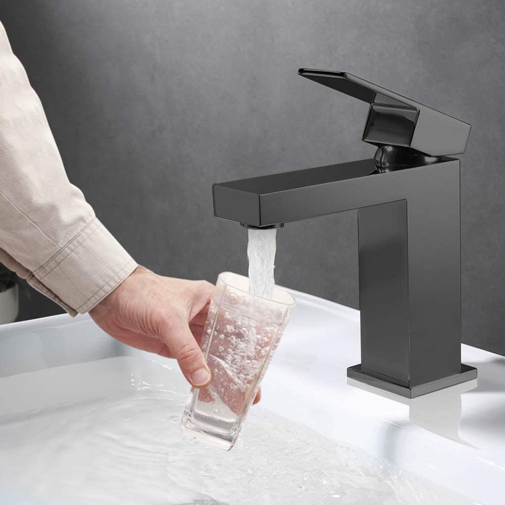 Single Hole Bathroom Faucet - MATTE BLACK（Made of Solid Brass）｜ALWEN