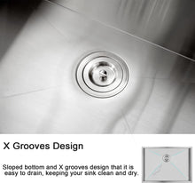 Load image into Gallery viewer, 30&quot; x 18&quot; Single Bowl Stainless Steel Undermount Kitchen Sink (18 Gauge) ｜ALWEN
