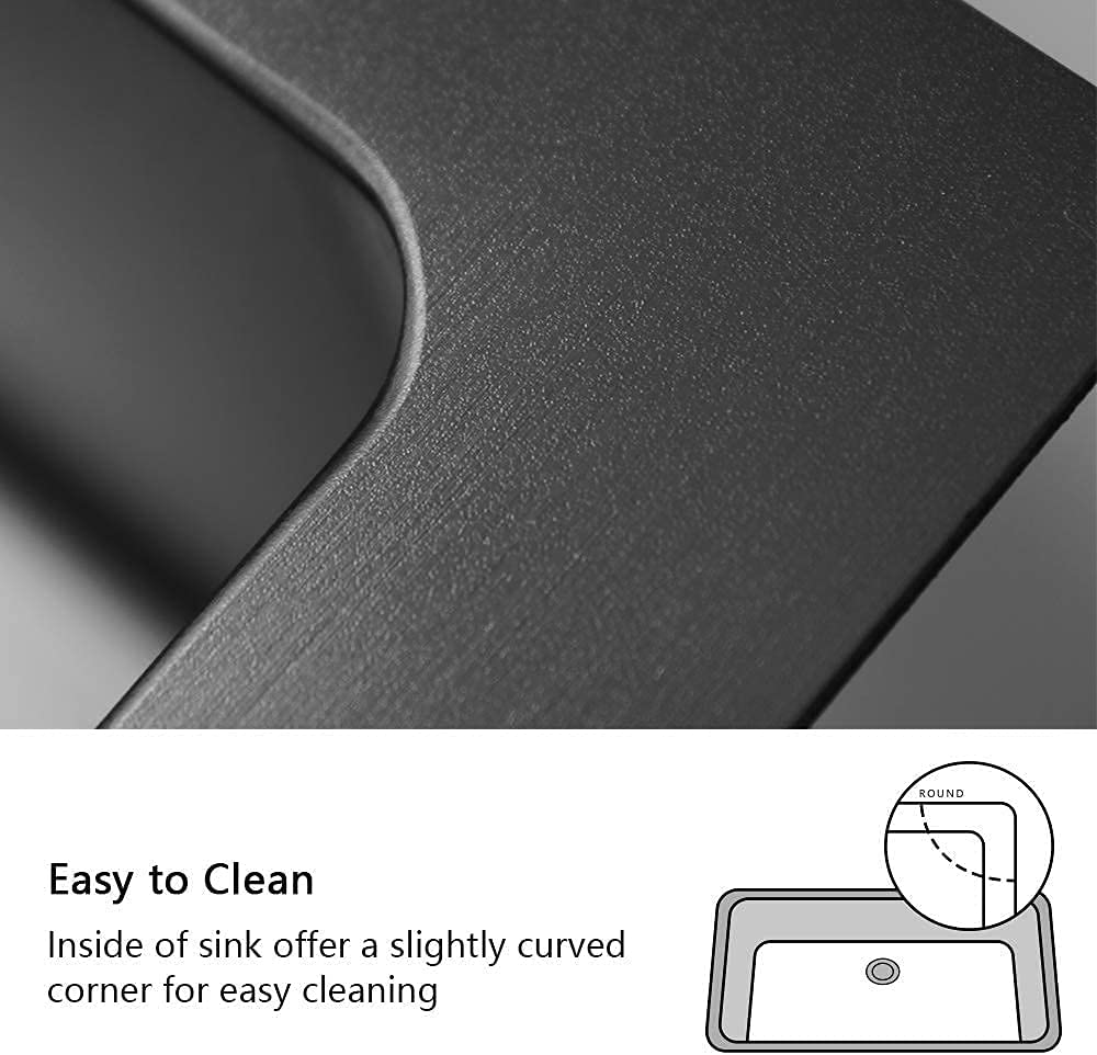 30" x 21" Gunmetal Black Single Bowl Stainless Steel Undermount Kitchen Sink (16 Gauge) ｜ALWEN