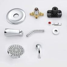 Load image into Gallery viewer, Chrome 4 Inch Shower Faucet wih Tub Spout Combo (Valve Included) ｜ALWEN
