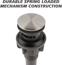 Load image into Gallery viewer, ABS Bathroom Sink Pop Up Drain with Overflow- Brushed Nickel
