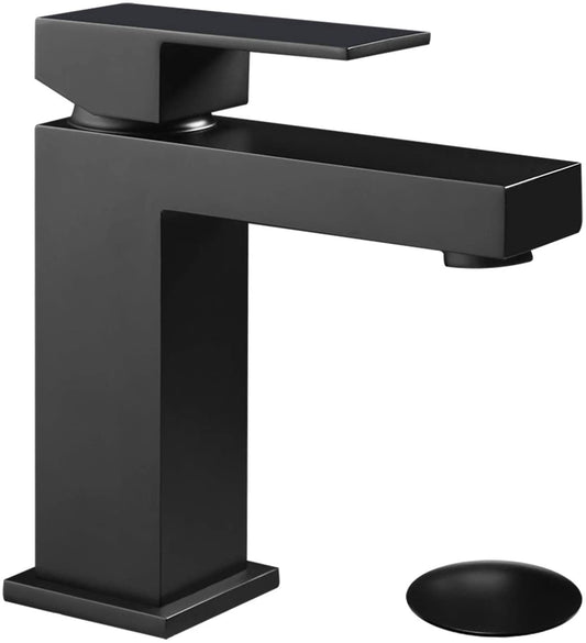 Single Hole Bathroom Faucet - MATTE BLACK（Made of Solid Brass）｜ALWEN