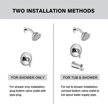 Load image into Gallery viewer, Chrome 4 Inch Shower Faucet wih Tub Spout Combo (Valve Included) ｜ALWEN
