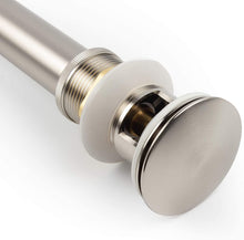 Load image into Gallery viewer, All Metal Bathroom Sink Pop Up Drain with Overflow- Brushed Nickel
