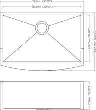 Load image into Gallery viewer, 30&quot; X 21&quot; Gunmetal Black Single Bowl Stainless Steel Farmhouse Kitchen Sink (16 Gauge) ｜ALWEN
