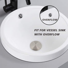 Load image into Gallery viewer, All Metal Bathroom Sink Pop Up Drain with Overflow- Brushed Nickel
