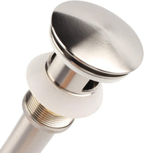 Load image into Gallery viewer, All Metal Bathroom Sink Pop Up Drain with Overflow- Brushed Nickel
