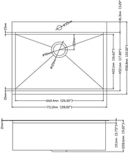 Load image into Gallery viewer, 28&quot; x 22&quot; Single Bowl Stainless Steel Drop In Kitchen Sink (18 Gauge) ｜ALWEN
