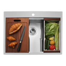 Load image into Gallery viewer, 28&quot; x 22&quot; Single Bowl Stainless Steel Drop In Kitchen Sink (18 Gauge) ｜ALWEN
