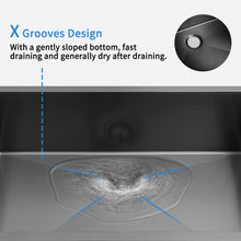 Load image into Gallery viewer, 28&quot; x 19&quot; Gunmetal Black Single Bowl Stainless Steel Undermount Kitchen Sink (16 Gauge) ｜ALWEN
