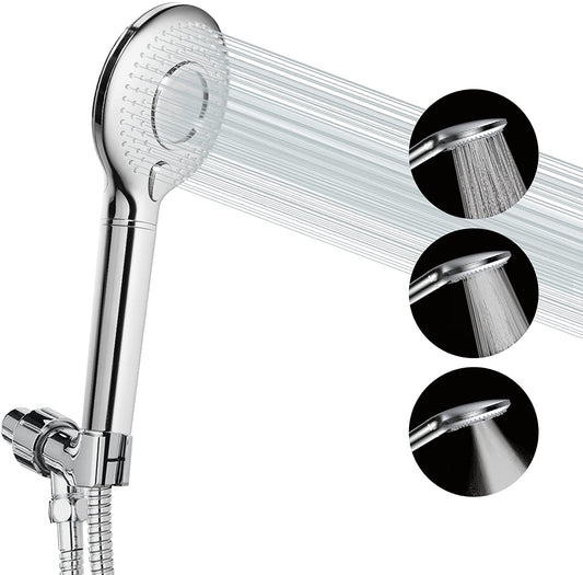 High Pressure Handheld Shower Head with PP Cotton Filter-3 Function Chrome