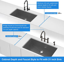 Load image into Gallery viewer, 30&quot; x 21&quot; Gunmetal Black Single Bowl Stainless Steel Undermount Kitchen Sink (16 Gauge) ｜ALWEN
