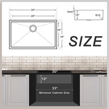 Load image into Gallery viewer, 30&quot; x 18&quot; Gunmetal Black Single Bowl Stainless Steel Undermount Kitchen Sink (16 Gauge) ｜ALWEN
