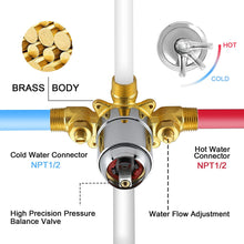 Load image into Gallery viewer, Chrome 4 Inch Shower Faucet wih Tub Spout Combo (Valve Included) ｜ALWEN
