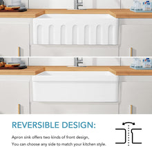 Load image into Gallery viewer, 30“ x 20” x 10“ White Ceramic Kitchen Sink ｜ALWEN
