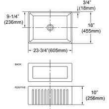 Load image into Gallery viewer, 24 X18 inch Ceramic Kitchen Sink, White Reversible Sink, Single Bowl Kitchen Sink with Bottom Grid and Basket Strainer
