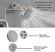 Load image into Gallery viewer, Brushed Nickel 4 Inch Shower Faucet wih Tub Spout Combo (Valve Included) ｜ALWEN
