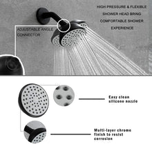 Load image into Gallery viewer, Matte Black 4 Inch Shower Faucet wih Tub Spout Combo (Valve Included) ｜ALWEN
